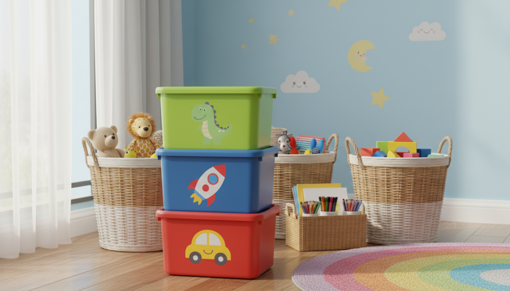 Caixas e cestos organizadores