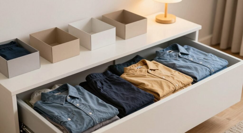 como organizar gavetas de roupas