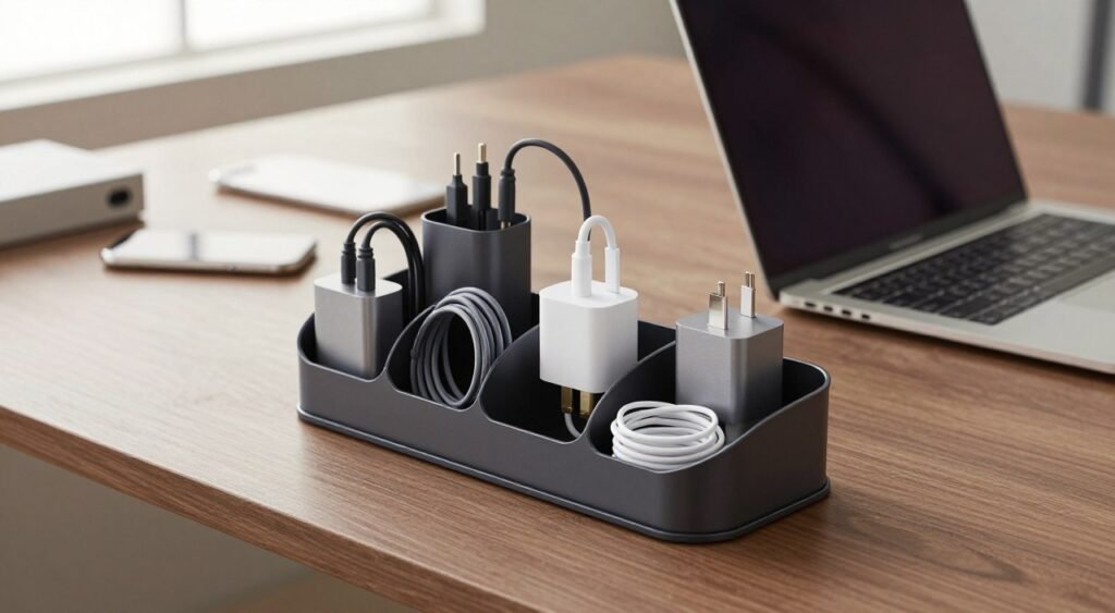 review organizador de cabos e carregadores